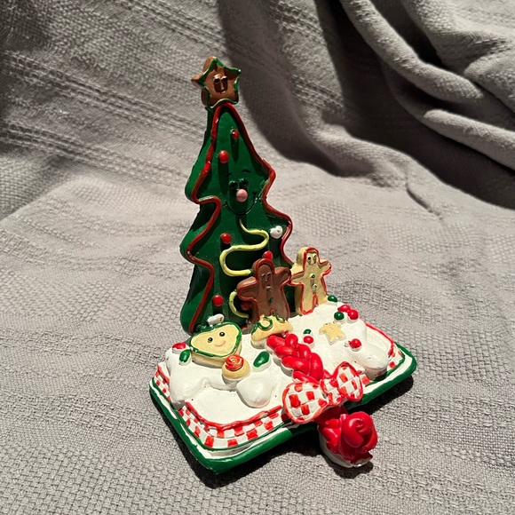 Nostalgic Christmas Polymer Clay Stocking Holder - Christmas Tree Cookie - Picture 3 of 3